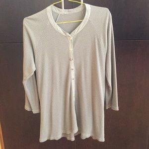 Cut loose blue/gray blouse, size M